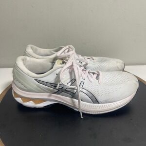 ASICS Gel-Kayano 28 Running Shoes Women 9.5 White Pink Stability Support Cushion